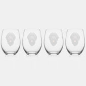 ラブラドゥルブラックドッグ ステムなしワイングラス (裏面)