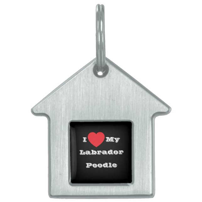 ラブラドゥードルが大好きです！ ペットネームタグ (正面)