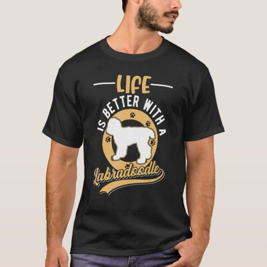 ラブラドゥードルと一緒に Tシャツ (正面)