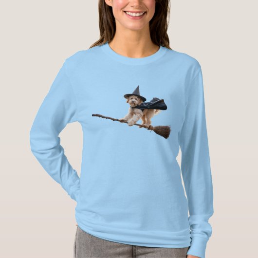 ラブラドゥードル魔女 Tシャツ (正面)