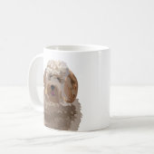 ラブラドゥードル かわいい犬のデザイン コーヒーマグカップ (正面左)