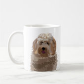 ラブラドゥードル かわいい犬のデザイン コーヒーマグカップ (左)