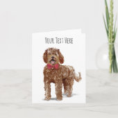 ラブラドゥードル グリーティングカード 個人名入れ (正面)