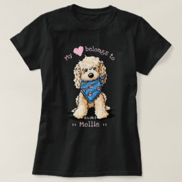 ラブラドゥードル 私の心はあなたに属する Tシャツ