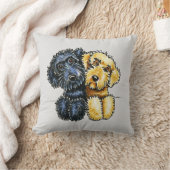 ラブラドドルズブラックイエローラインアップ クッション (ブランケット)