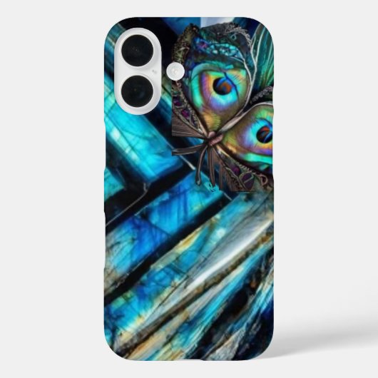 ラブラドライトの蝶 Case-Mate iPhoneケース (裏面)
