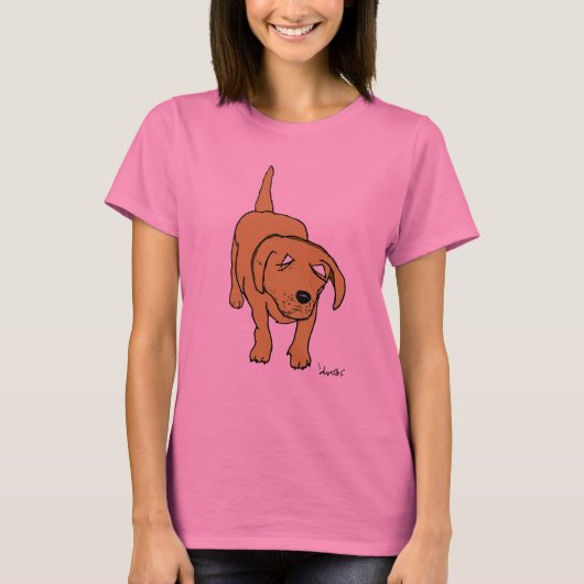 ラブラドルの子犬(女の子) Tシャツ (正面)