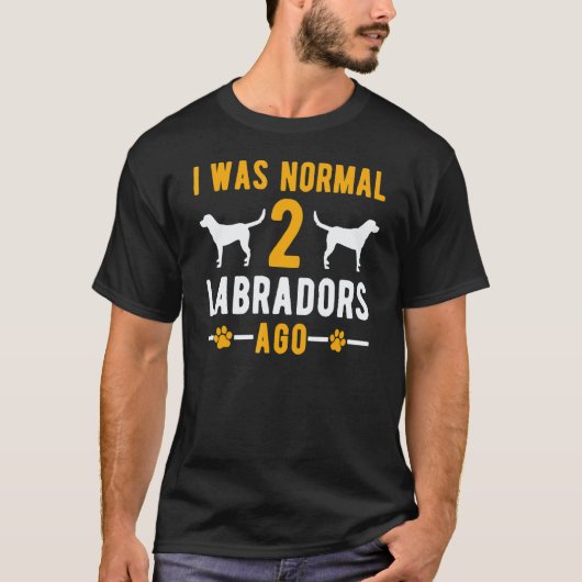 ラブラドルの数が2匹分足りない レトリバーの犬 Tシャツ (正面)