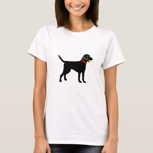 ラブラドルの策略の球の演劇 Tシャツ (正面)