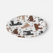 ラブラドルの骨と前足 ペーパープレート (アングル)