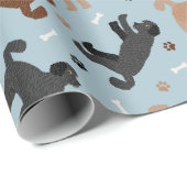 ラブラドルボーンズアンドポーズラッピング紙 ラッピングペーパー (ロールコーナー)