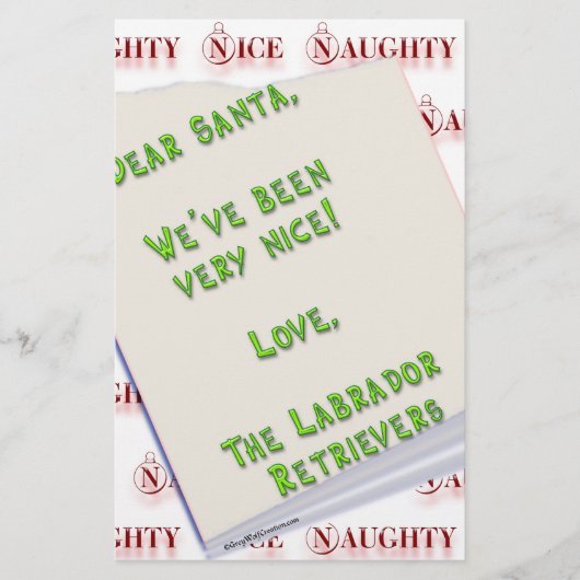 ラブラドルポリスニース 便箋 (正面)