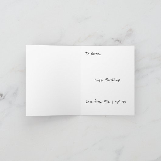 ラブラドル誕生日カパーソナライズされたード カード (内部)