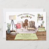 ラブラドル·ドッグ引っ越し案内 招待状 (正面)