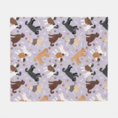 ラブラドル フリースブランケット (正面(横))