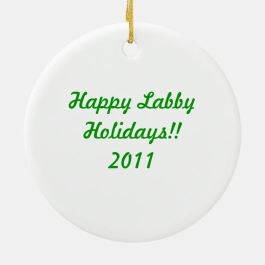 ラブラドル・レトリーバー犬のオーナメント セラミックオーナメント (裏面)