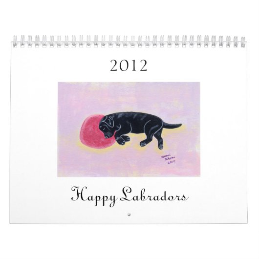 ラブラドル・レトリーバー犬のカレンダー2012のオリジナル カレンダー (カバー)