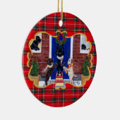 ラブラドル・レトリーバー犬のクリスマスのおもしろい セラミックオーナメント (右)