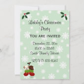 ラブラドル・レトリーバー犬のクリスマスツリー 招待状 (裏面)