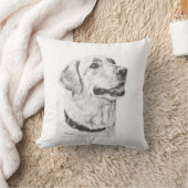 ラブラドル・レトリーバー犬のスケッチ クッション (ブランケット)