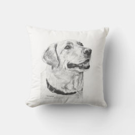 ラブラドル・レトリーバー犬のスケッチ クッション