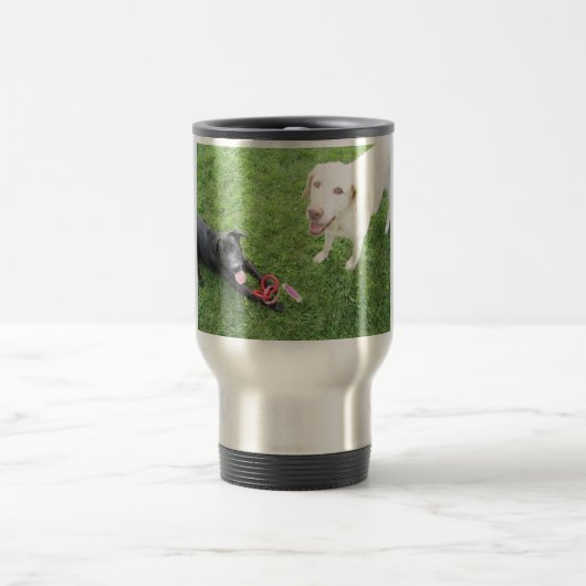 ラブラドル・レトリーバー犬のステンレス鋼のタンブラー トラベルマグ (中央)