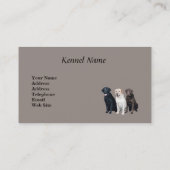 ラブラドル・レトリーバー犬の名刺 名刺 (裏面)