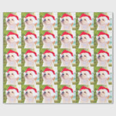 ラブラドル・レトリーバー犬の子犬のクリスマスの包装紙 ラッピングペーパー (フラット)