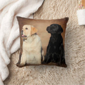 ラブラドル・レトリーバー犬の子犬の枕 クッション (ブランケット)