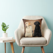 ラブラドル・レトリーバー犬の子犬の枕 クッション (椅子)