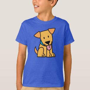 ラブラドル・レトリーバー犬の小犬は金かわいい子犬を坐らせます Tシャツ