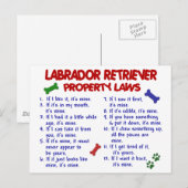 ラブラドル・レトリーバー犬の特性の法律 ポストカード (正面/裏面)