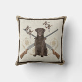 ラブラドル・レトリーバー犬の狩り クッション (裏面)