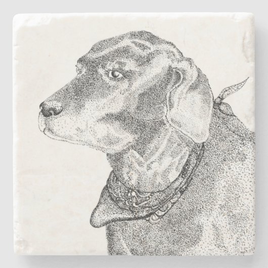 ラブラドル・レトリーバー犬の石のコースター ストーンコースター (正面)