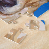 ラブラドル・レトリーバー犬の絵画のパズル ジグソーパズル (側面)