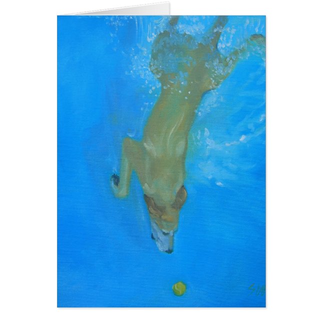 ラブラドル・レトリーバー犬の芸術カード (正面)