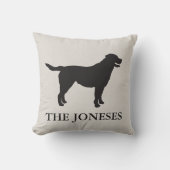 ラブラドル・レトリーバー犬の装飾用クッション クッション (正面)