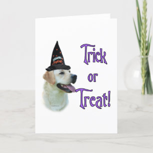 ラブラドル・レトリーバー犬の(黄色い)トリック カード