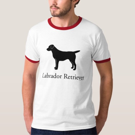 ラブラドル・レトリーバー犬のTシャツ Tシャツ (正面)