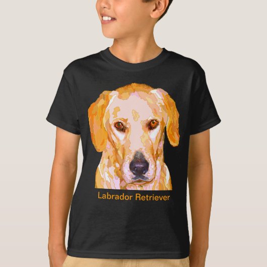 ラブラドル・レトリーバー犬のTシャツ Tシャツ (正面)
