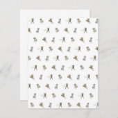 ラブラドル・レトリーバー犬パターン(白い) サンキューカード (正面/裏面)