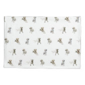 ラブラドル・レトリーバー犬パターン(白い) 枕カバー (裏面)