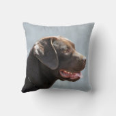 ラブラドル・レトリーバー犬犬の正方形の装飾用クッション クッション (裏面)