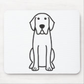 ラブラドル・レトリーバー犬犬の漫画のマウスパッド マウスパッド (正面)