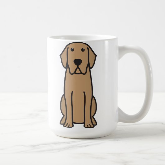 ラブラドル・レトリーバー犬犬の漫画 コーヒーマグカップ (右)