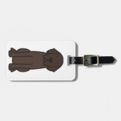 ラブラドル・レトリーバー犬犬の漫画 ラゲッジタグ (正面横)