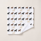 ラブラドル・レトリーバー犬色のシルエット バスタオルセット (ウォッシュタオル)