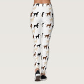 ラブラドル・レトリーバー犬色のシルエット レギンス (裏面)