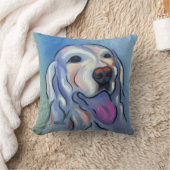 ラブラドル・レトリーバー犬 クッション (ブランケット)