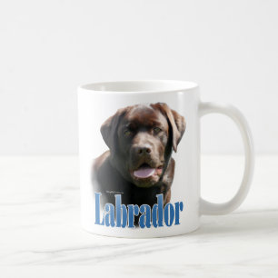 ラブラドル・レトリーバー犬(チョコレート)の名前 コーヒーマグカップ